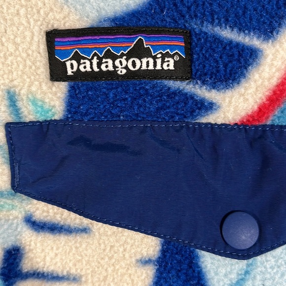 EXC Patagonia 2016 Fleece Synchilla Snap-T Feather Dance Channel Blue Women’s L - Picture 9 of 15